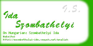 ida szombathelyi business card